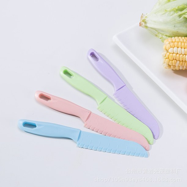 Cuchillo de cocina seguro para pan de frutas, herramientas de diente de  sierra para niños pequeños