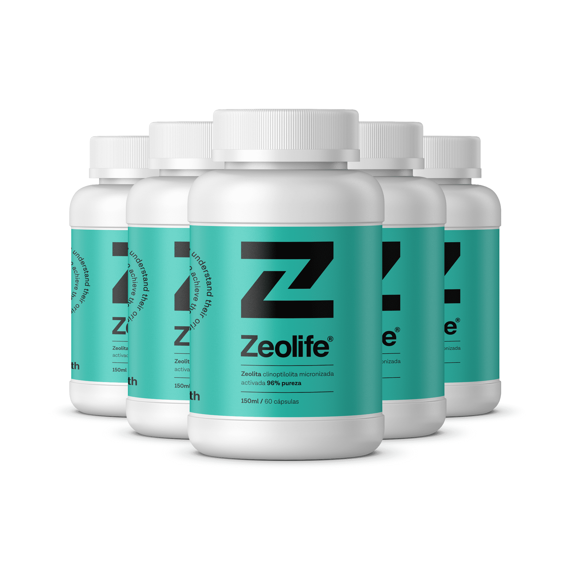 ZEOLIFE ZEOLITA CLINOPTILOLITA 96% PUREZA 5 FRASCOS
