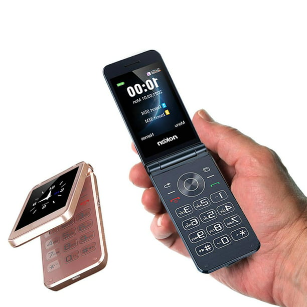 Teléfono Móvil con Tapa Desbloqueado, 2G Teléfono con Tapa Desbloqueado  Dual SIM Teléfonos Celulares con Tapa de 2.4 Pulgadas, Botón Grande SOS  Botón GSM Icono Grande Teléfono Celular con(Rojo) : :  Electrónicos