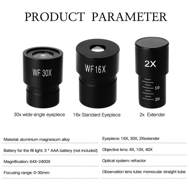 Comprar Microscopio óptico monocular 64X-2400X para niños de