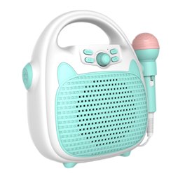 Micrófono para niños, micrófono de karaoke inalámbrico Bluetooth con luces  LED de baile, altavoz de karaoke de mano portátil, juguetes de cumpleaños  para niños adultos (rosa) oso de fresa Electrónica