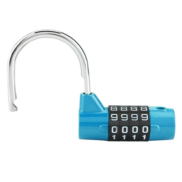 Candado de combinación de números de marcación, caja de viaje para gabinete  de casa, cerradura de código de seguridad para gimnasio (azul)