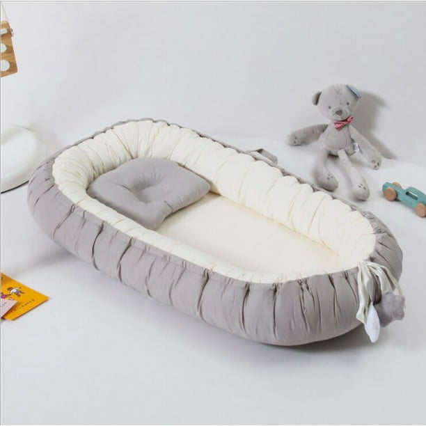 Nido de dormir extraíble para cama de bebé, cuna con almohada, corralito de  viaje, colchón de cuna infantil Fivean unisex