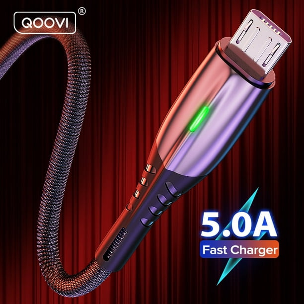 5A 2m Cable Micro USB tipo C cargador de teléfono móvil Android carga rápida  cable de datos carga para iPhone 13 12 Xiaomi Samsung Huawei Tan Jianjun  unisex