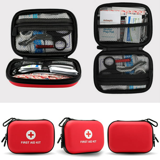 Kit de primeros auxilios - Kit de primeros auxilios pequeño de 100 piezas  para deportes, exteriores y viajes - Práctico kit de primeros auxilios