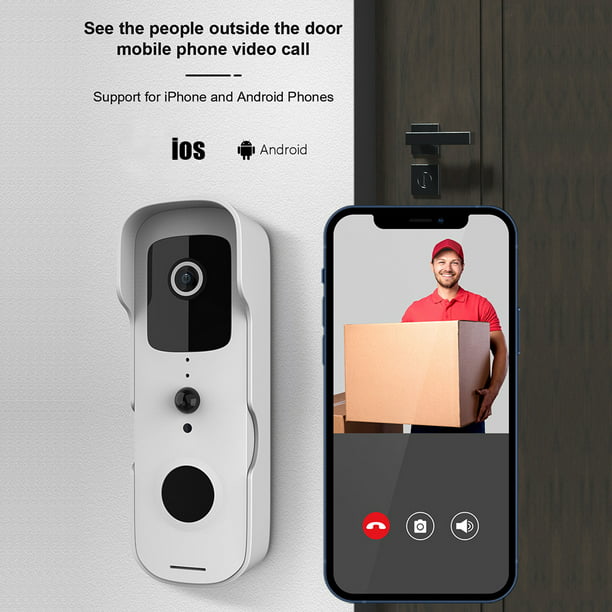 Video Portero Wifi 1080p Exterior Con Campana Alexa Google Color Negro