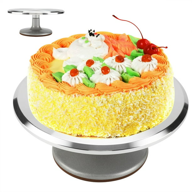 Plato giratorio para tartas, soporte para tartas blanco, giratorio para  decoración de tartas, pasteles, magdalenas Zhivalor Utensilios de Horneado  y Reposteria