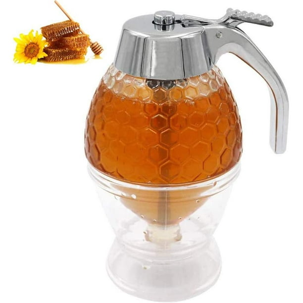 Tarro de miel con un dipper de 12 onzas (olla de miel de cerámica) Pote de  miel de cerámica hecho de pieza de arcilla sólida. Contenedor de miel
