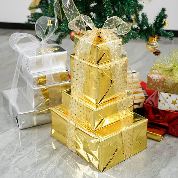  Cinta dorada, 5 rollos de cinta de 27 yardas para envoltura de  regalos, cinta de envoltura de regalo para Navidad, Acción de Gracias, boda  : Salud y Hogar