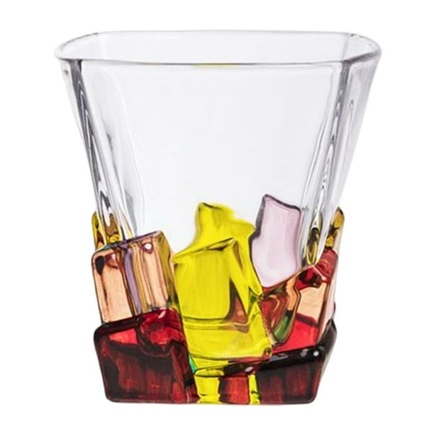 1pc Vaso De Bloque De Color Vasos De Whisky Cristalería - Temu Mexico