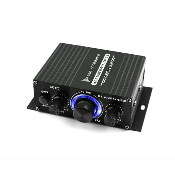 Café estropeado cepillo AK170 12V Mini amplificador de potencia de audio Receptor de audio digital  AMP Dual Channe MABOTO Amplificador de poder | Walmart en línea