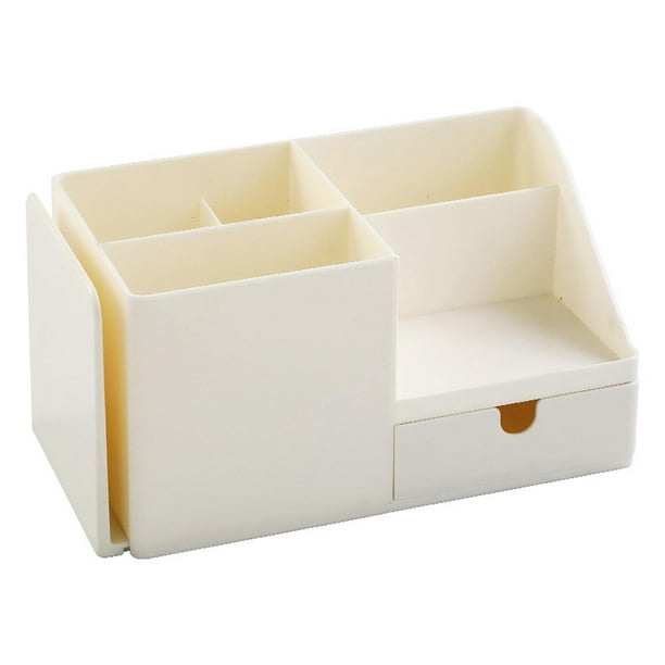 Organizador de escritorio con cajón Caja de cajones de almacenamiento  apilable Compartimentos multifuncionales Caja organizadora de cosméticos  para 5 Cajones Blanco Gloria organizador de cajones