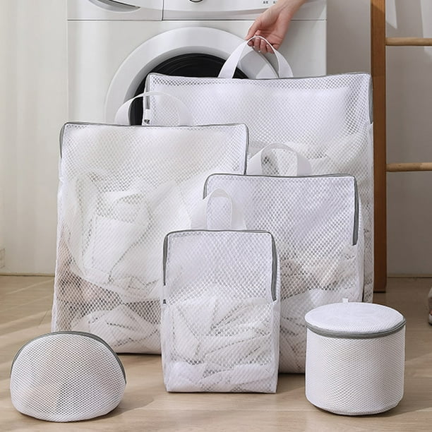 5 bolsas de malla para lavandería, para prendas delicadas, con cremallera,  bolsas para lavar lencería, bolsa organizadora y de almacenamiento para