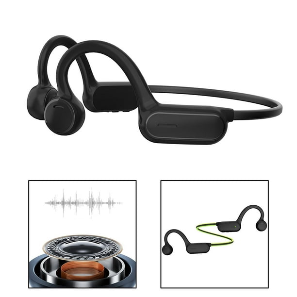 Auriculares de conducción ósea, auriculares Bluetooth de oreja abierta,  auriculares inalámbricos Bluetooth con nicrophone IPX5, auriculares
