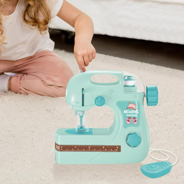 Niño Mini máquina de coser juguete Simulación eléctrica DIY Mini