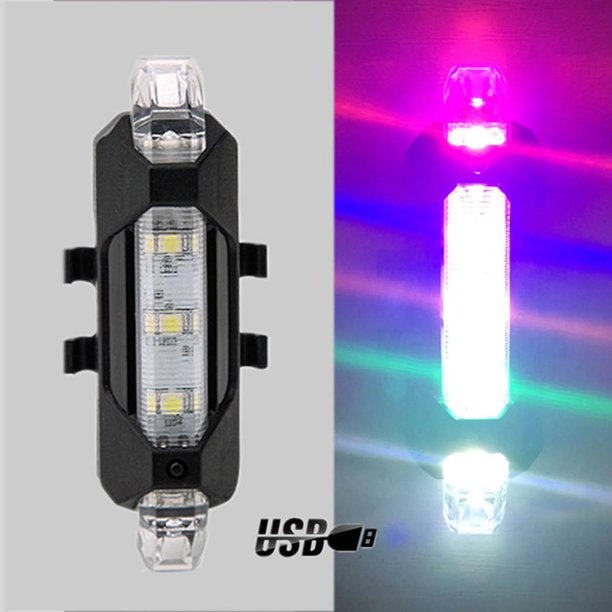 Luz trasera de bicicleta recargable USB brillante - Luces traseras de  bicicleta impermeables - Rojo Cola Luz trasera de bicicleta USB