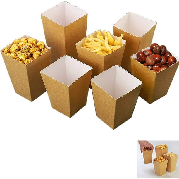 Cajas de palomitas de maíz, 36 unidades, recipientes de cartón para dulces  para salas de cine pequeñas y recuerdos de boda