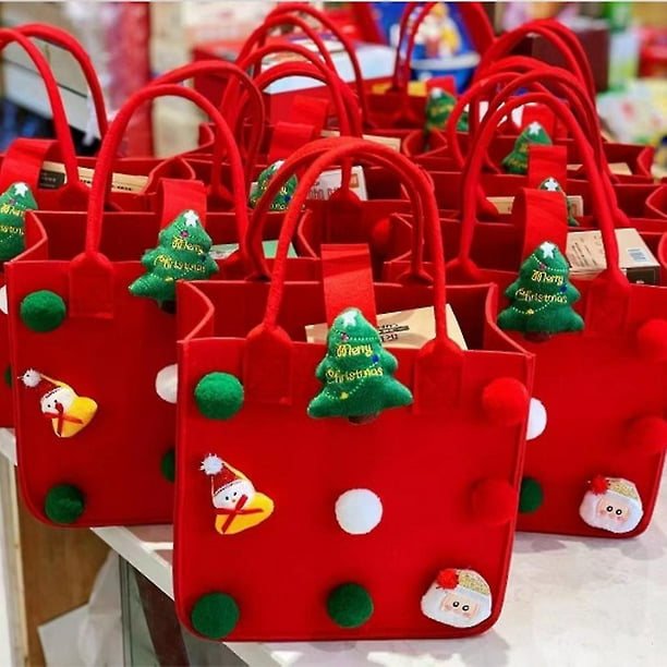 Red Bolsa de compras reutilizable, bolsas de comestibles de fieltro para  regalo de dama de honor, bolsa de viaje YONGSHENG 9024715805812