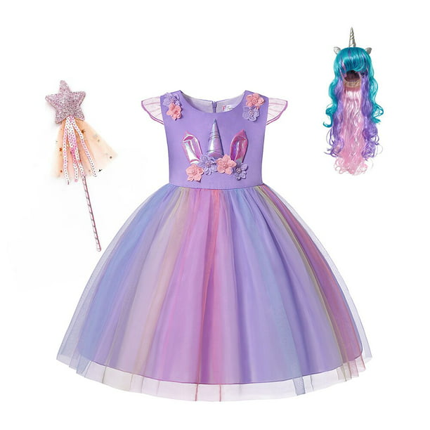 vestidos de niña disfraz unicornio