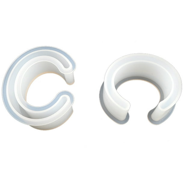 Moldes de resina epoxi en forma de C, joyería de pulsera de resina de molde  de silicona JAMW Sencillez