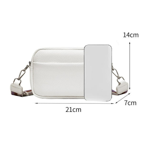 Bolso deportivo de moda para mujer, con retazos en la cintura, impermeable,  bolso de hombro con cremallera, pequeño paquete de cintura (blanco, talla