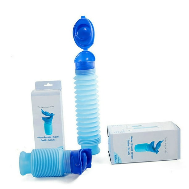 Azul 750ML Unisex Coche Portátil Adulto Orinal Botella Reutilizable Sellado  Hermético Viaje Niños Orinal