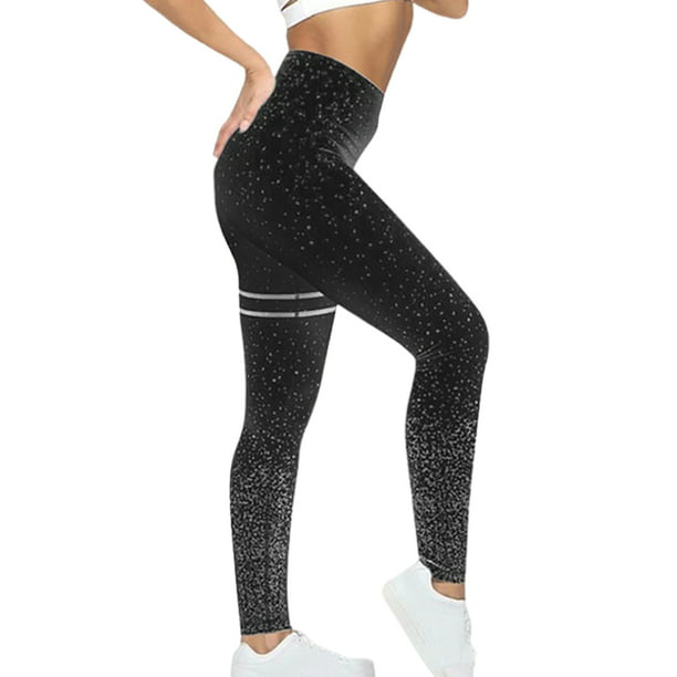 Impresión de pantalones de cintura alta ejercicio ejercicio fitness yoga deporte leggings adelgazamiento casual tobillo longitud negro xl Inevent AP004582-16 | Bodega Aurrera en línea