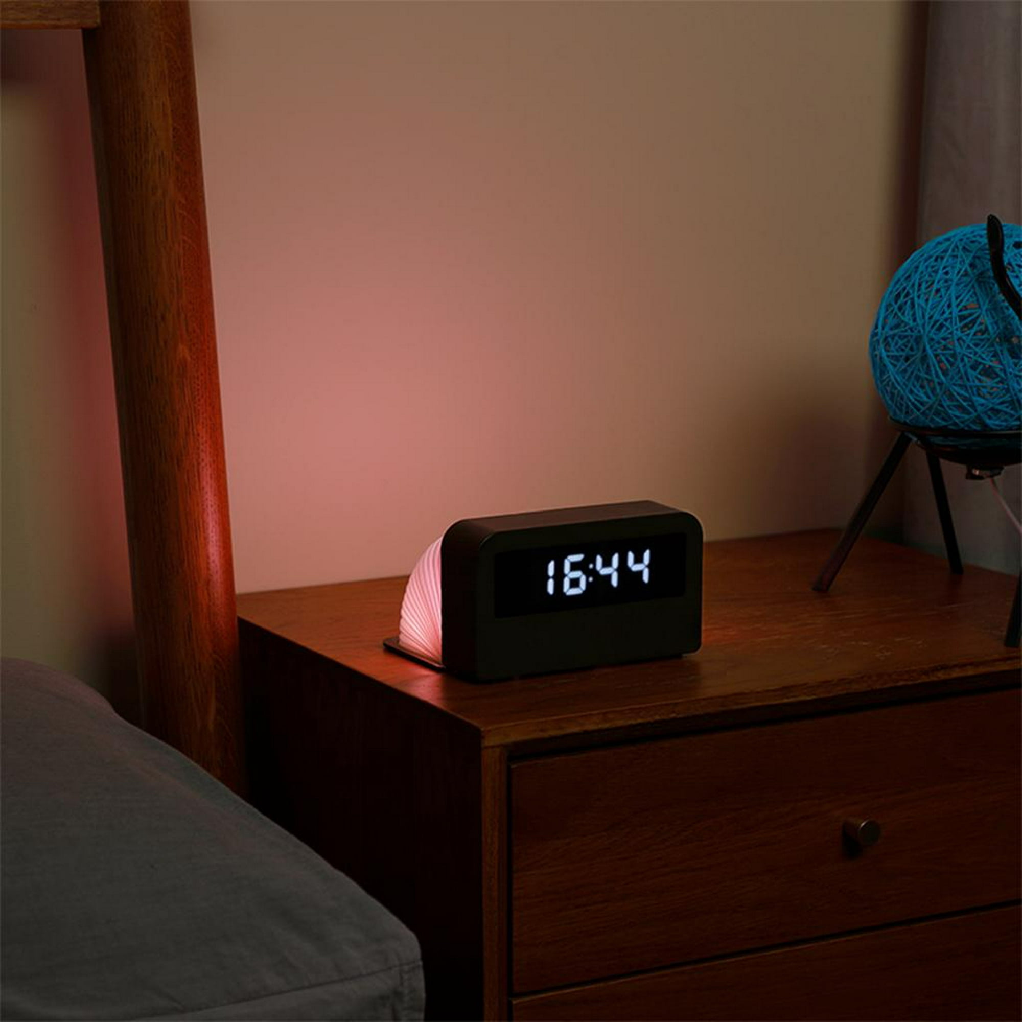 Reloj Despertador , Luz 5 Tonos De Atmósfera Lámpara USB Conejo Gloria Despertador  Luz Nocturna