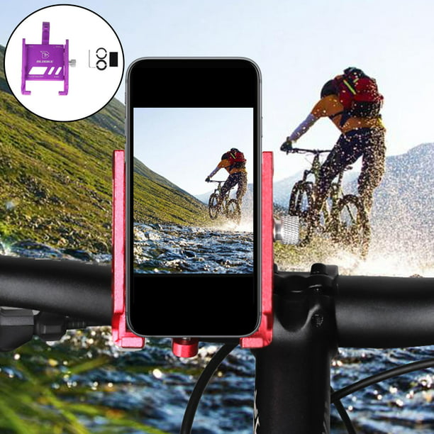 Portamoviles, Soporte Teléfono Móvil Bici, para Bicicleta y Moto, de  Aleación Púrpura Sharpla Titular de teléfono móvil