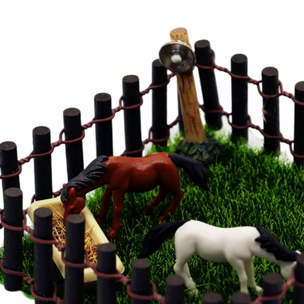  Figuras de animales de granja de caballos, juguetes de