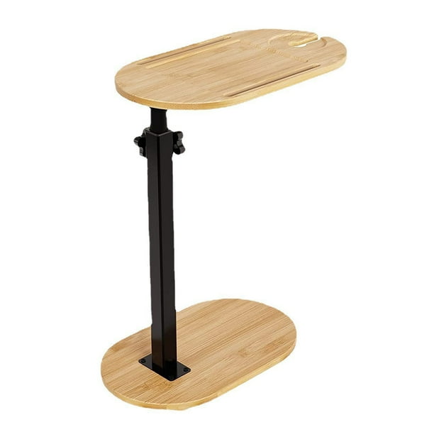 Mesa de bambú para bañera con altura ajustable, bandeja de baño