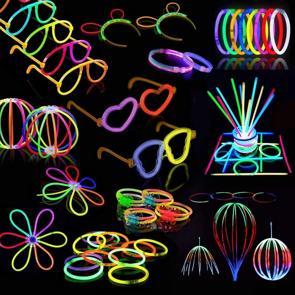 muyoka glow sticks party pack 460pcs glow in the dark party favors con conectores para collar glow b muyoka hogar