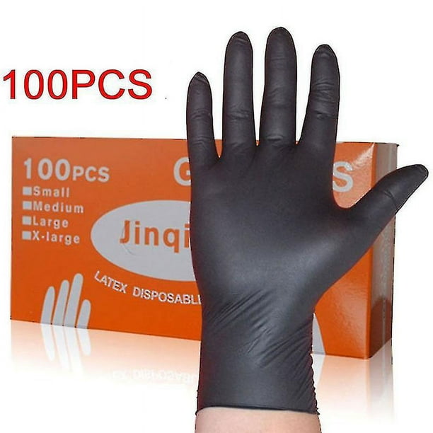 Guantes de nitrilo desechables negros sin polvo, sin látex, limpieza de  cocina, servicio de alimentos, maquinaria de cocina, trabajo