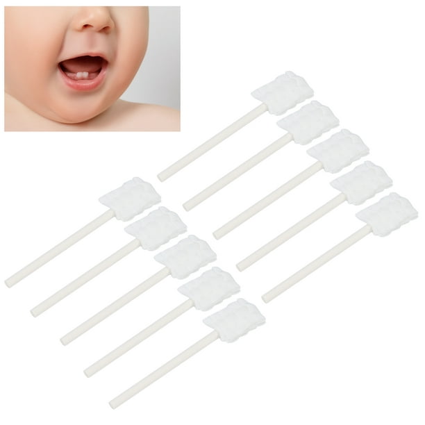 120pcs dientes de bebé gasa suave dedo limpio higiene oral lengua leche  manchas limpieza para 0-2 años