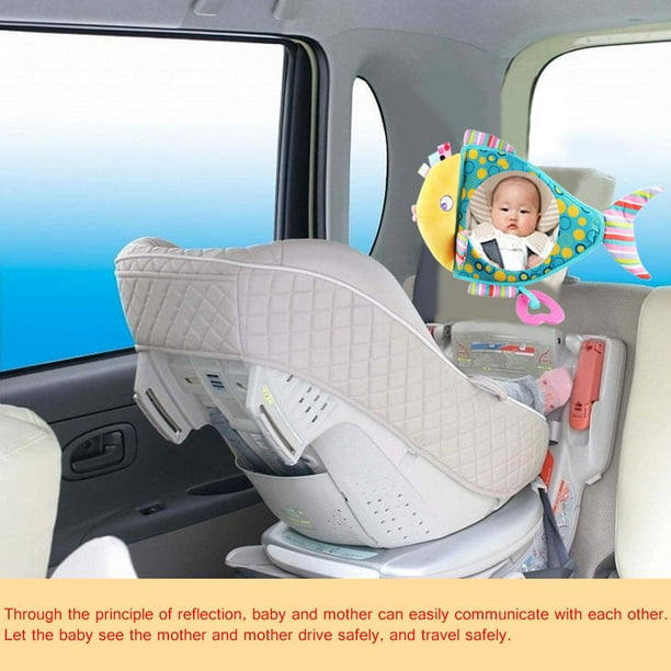 ND - Espejo de coche para bebé, espejo de seguridad para niños, espejo de  asiento de automóvil para bebé, espejo de asiento de automóvil para bebé