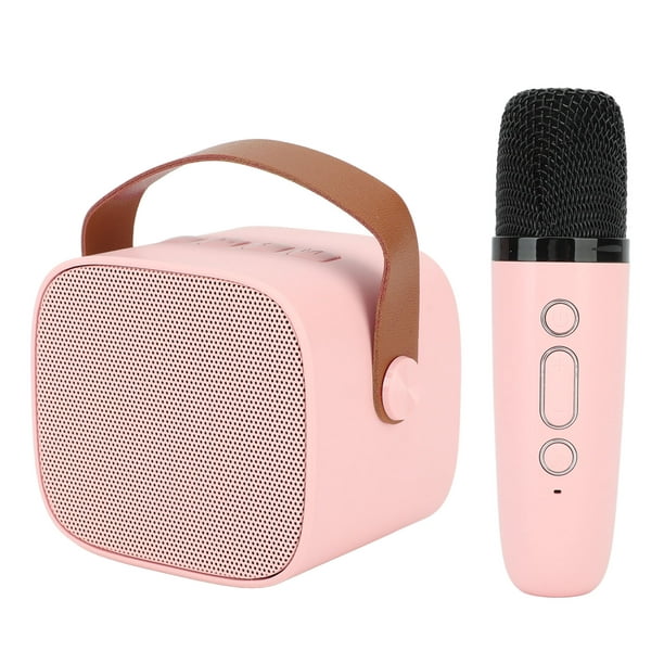 Micrófono Karaoke Bluetooth Inalámbrica Con Bocina (rosa)