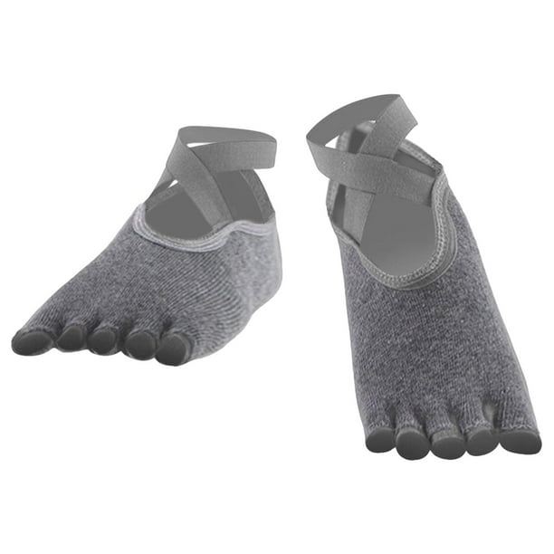 Mujeres Anti Slip Vendaje Algodón Deportes Yoga Calcetines Damas  Ventilación Calcetines Danza Calcetín Zapatillas , Gris oscuro Salvador  Calcetines de entrenamiento de baile