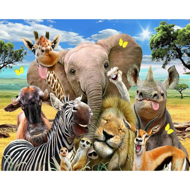 Cuadros Decorativos Familia de animales pintura al óleo por números Kits  lienzo imagen regalo para adultos niños JShteea Nuevos Originales