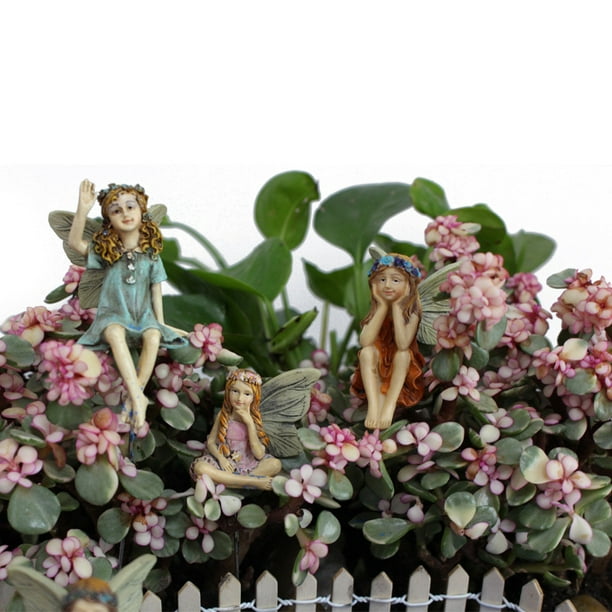 Juego de 6 figuras de hadas para jardín, decoración de jardín al aire  libre, pequeñas hadas, 6 cm. TUNC Sencillez