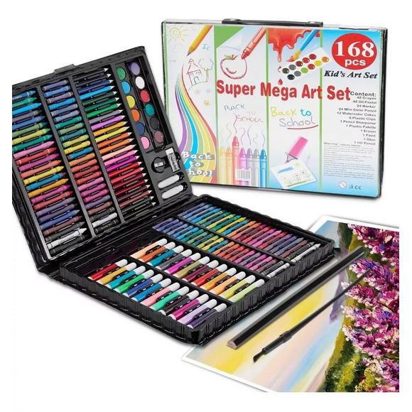 kit de marcadores lapices dibujo 168 colores