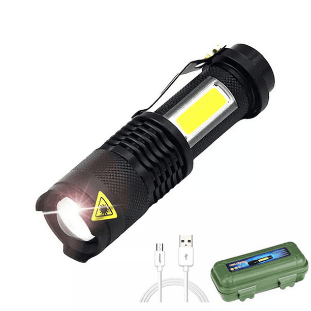 Linterna LED Recargable Alta Potencia, Mini Linterna Impermeable Linterna  Para Bicicleta/ Senderismo/ Aire Libre, 3 Modos de Luz Zoom Herramienta De  Emergencia