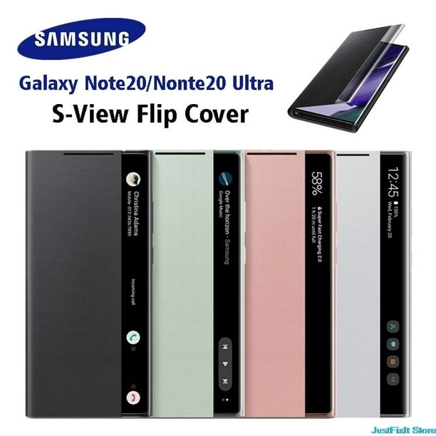 Samsung-funda Original con tapa para Galaxy Note 20 / Note20 Ultra 5G,  carcasa LED s-view, EF-ZN985 Fivean unisex