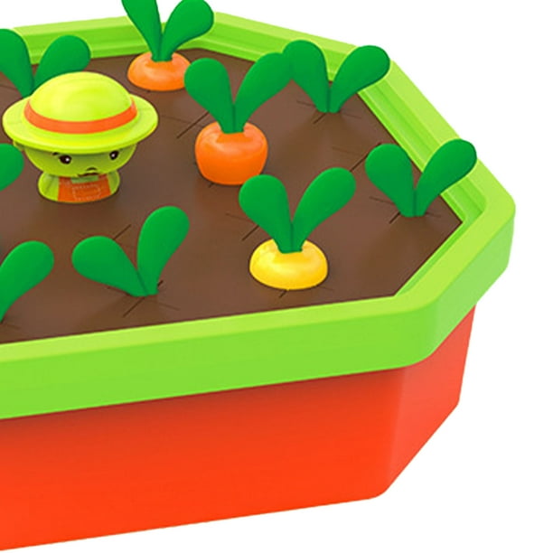 Juguetes educativos de madera: Juego de aprendizaje de cosecha de zanahoria  para niños pequeños de 2 3 4 años, juegos de memoria de clasificación de  colores de forma, regalos de desarrollo de