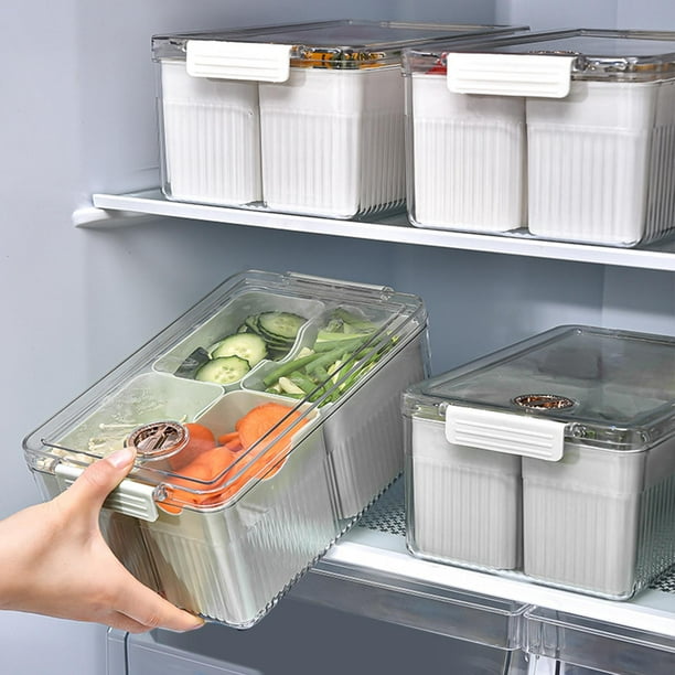 Refrigerador Organizador Caja Cajones Titular con Tapa partición Gloria  Cesta de almacenaje