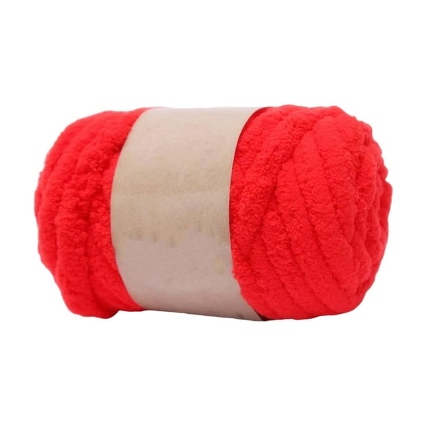Hilo grueso y grueso, hilo Tubular Jumbo, tela de ganchillo suave, hilo  voluminoso para tejer, hilo de peso para hacer alfombras, suéteres, manta  de rojo Macarena Hilo de lana gruesa