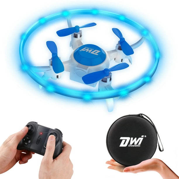 Mini dron de 4,2 pulgadas para niños con luces LED a prueba de choques, una  tecla, despegue, aterrizaje, giro, volteo, RC, juguetes voladores, drones  para principiantes, niños y niñas, adultos, cuadr JAMW