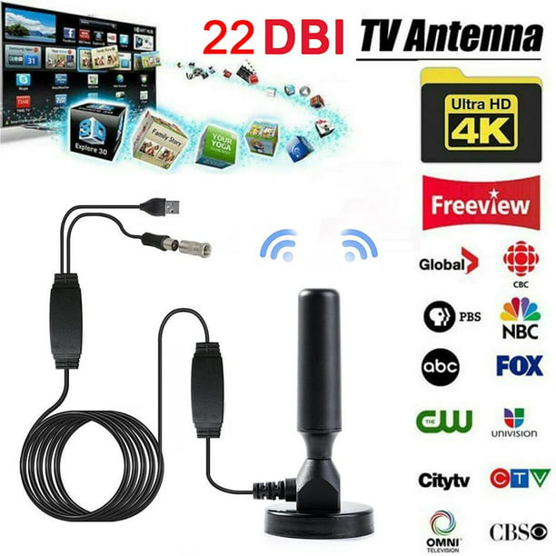  Digital HD TV Amplificador Amplificador de señal HD Canal de  antena para cable TV Fox 25db (negro) : Electrónica