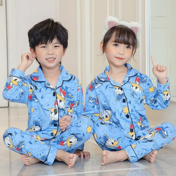 2023 pijamas de Mickey Mouse de Disney para niños, conjunto de Pijamas de  otoño para niños, ropa de casa, cárdigan coreano para bebés, conjunto de