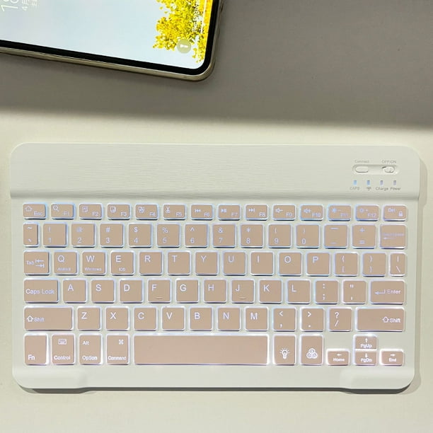 Teclado Bluetooth retroiluminado Teclado inalámbrico portátil Recargable  inalámbrico