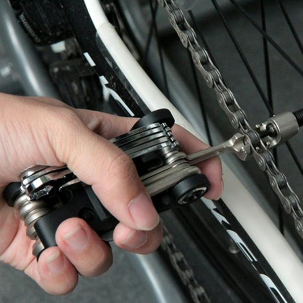  Kit de herramientas de bicicleta de 27 piezas - Kit de  reparación de mantenimiento de herramientas de bicicleta - Kit de  herramientas de reparación de bicicletas de montaña/carretera con estuche de